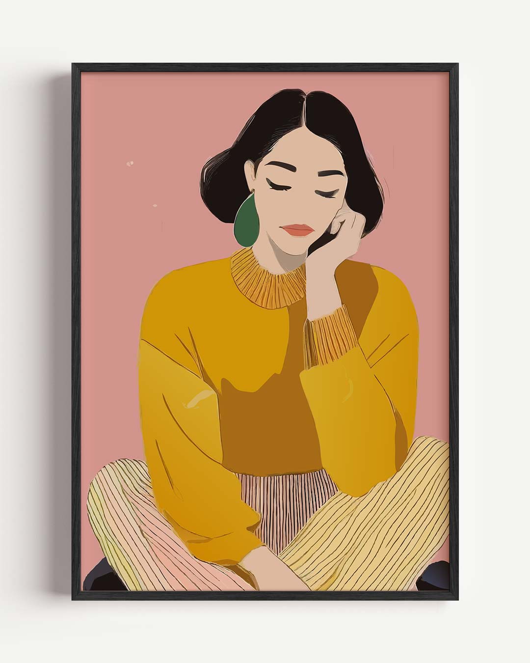 Dromerige Damesportret – zomer portret poster als wanddecoratie