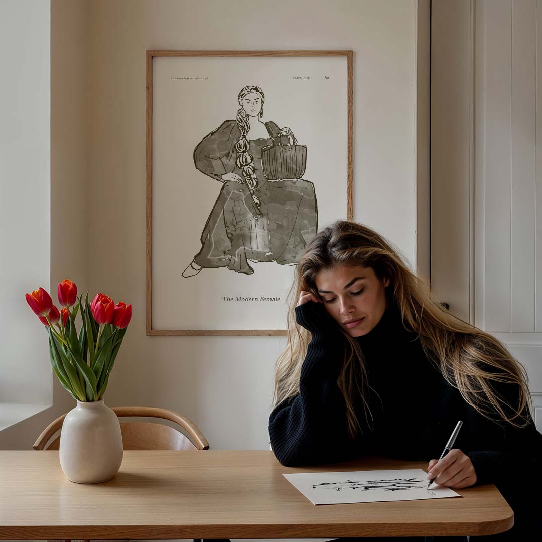 The Modern Female – staande vrouwelijke wanddecoratie van WallArtistic