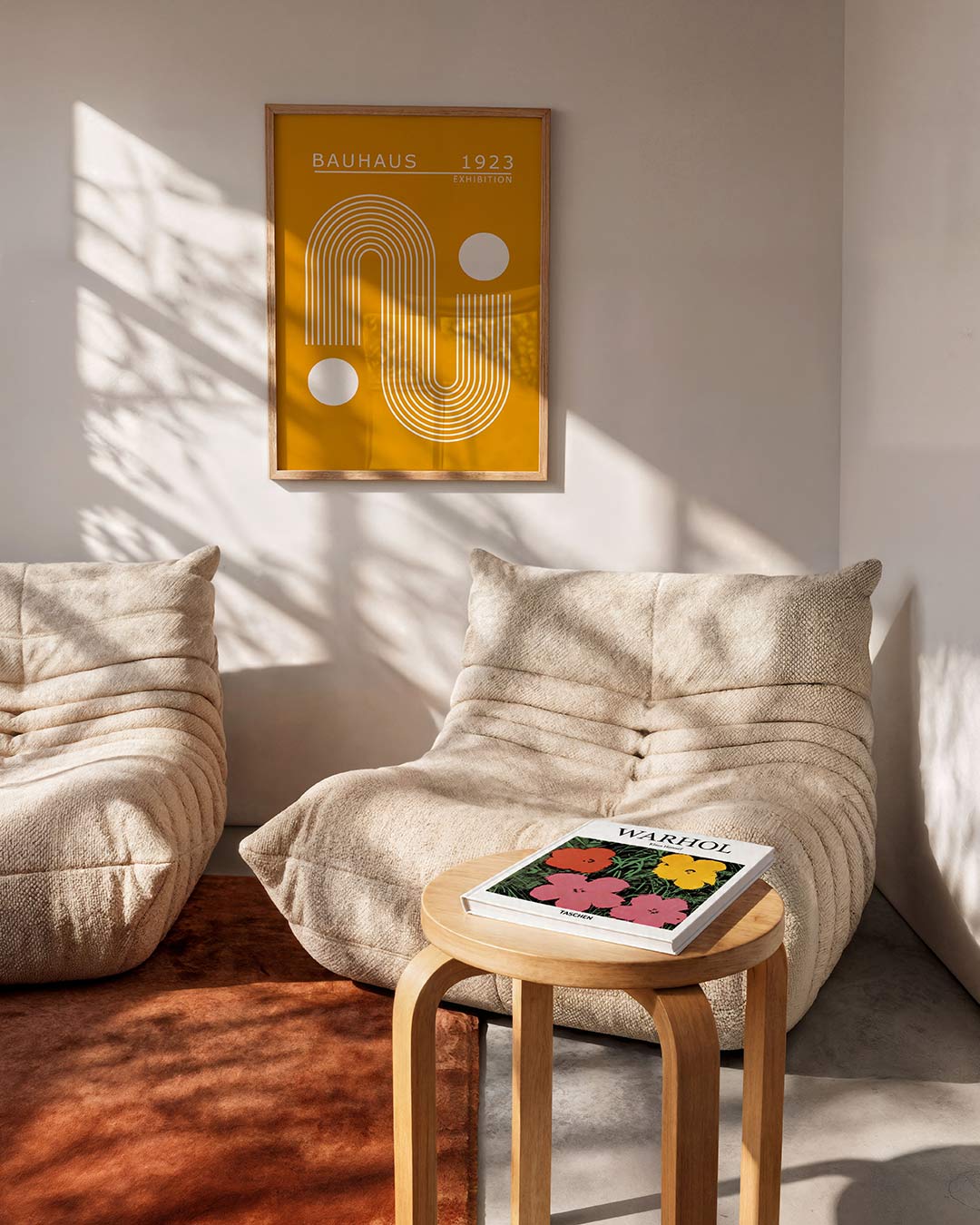 Lijnen en cirkels – moderne Bauhaus wandkunst als poster