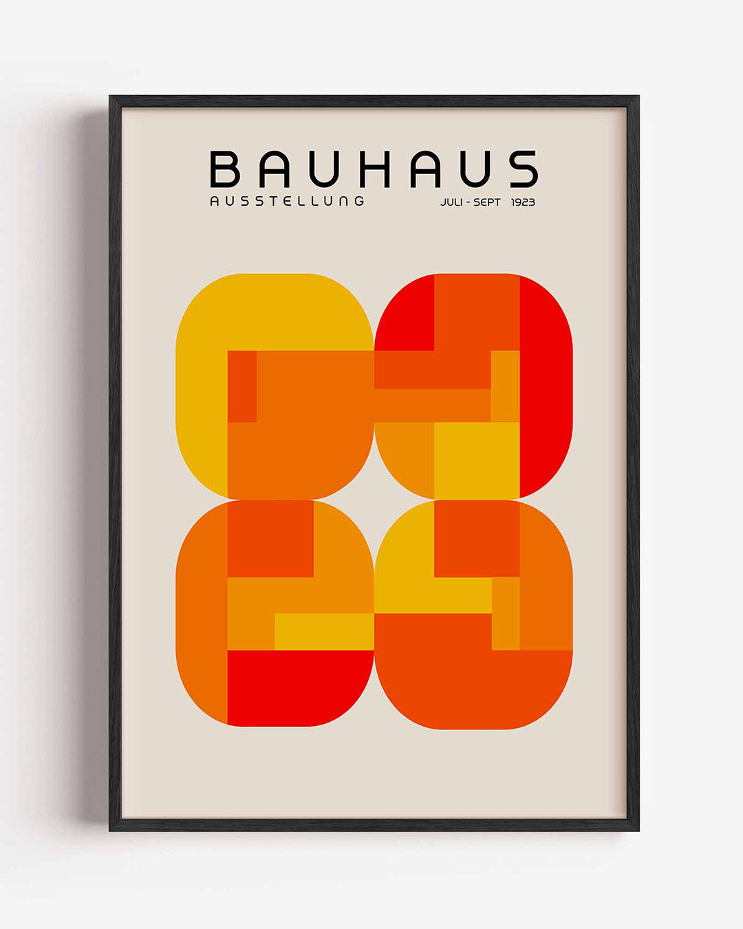 Vormen en vlakken – staande Bauhaus poster als wanddecoratie