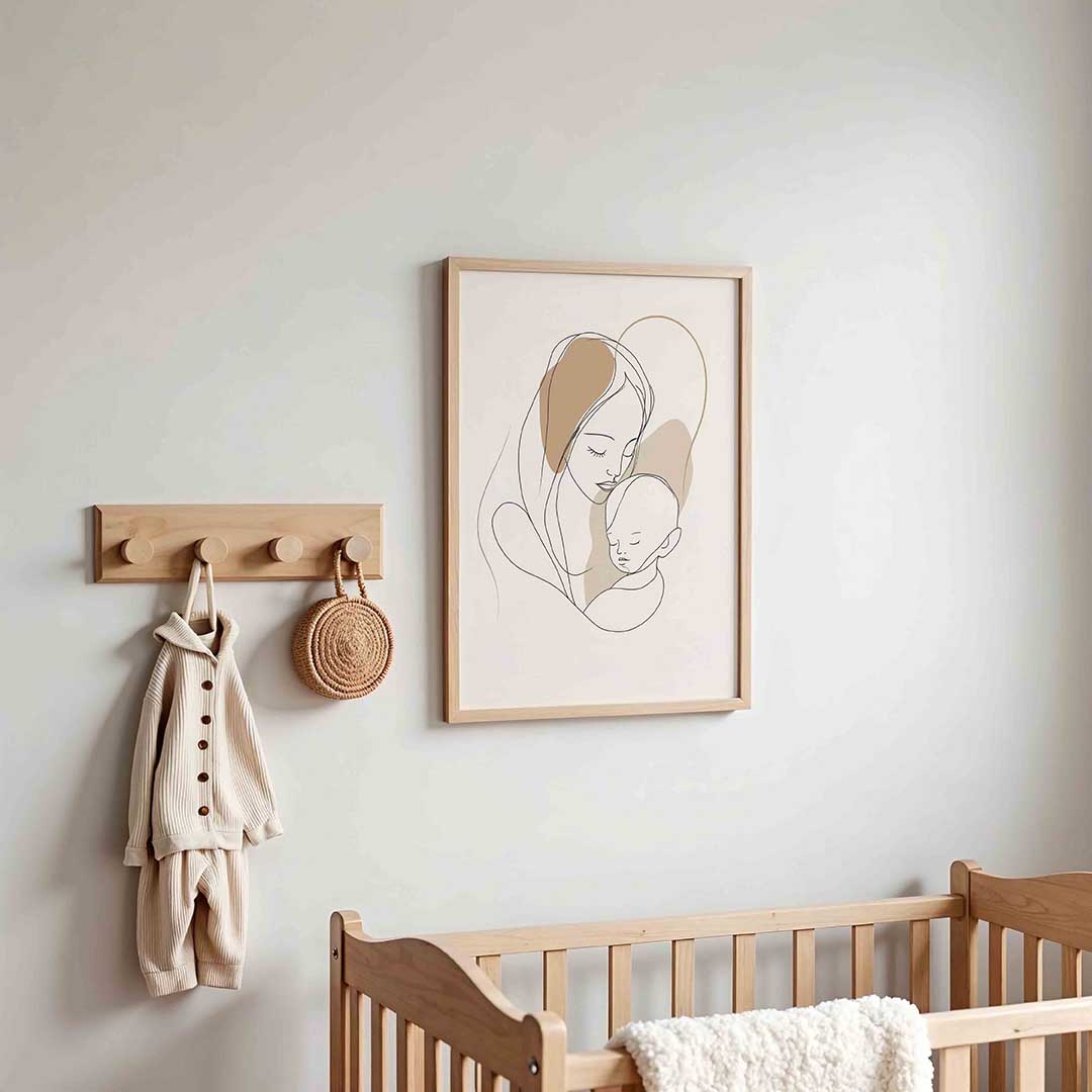 Moeder en kind – kinderposter in staand formaat