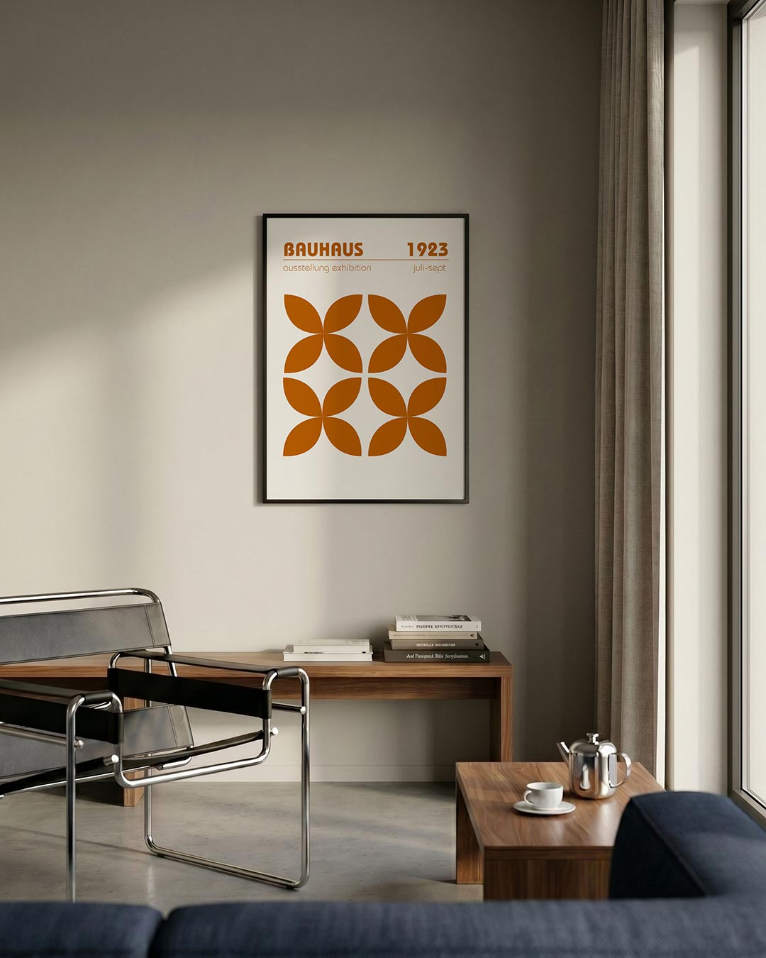 – staande Bauhaus poster voor aan de muur