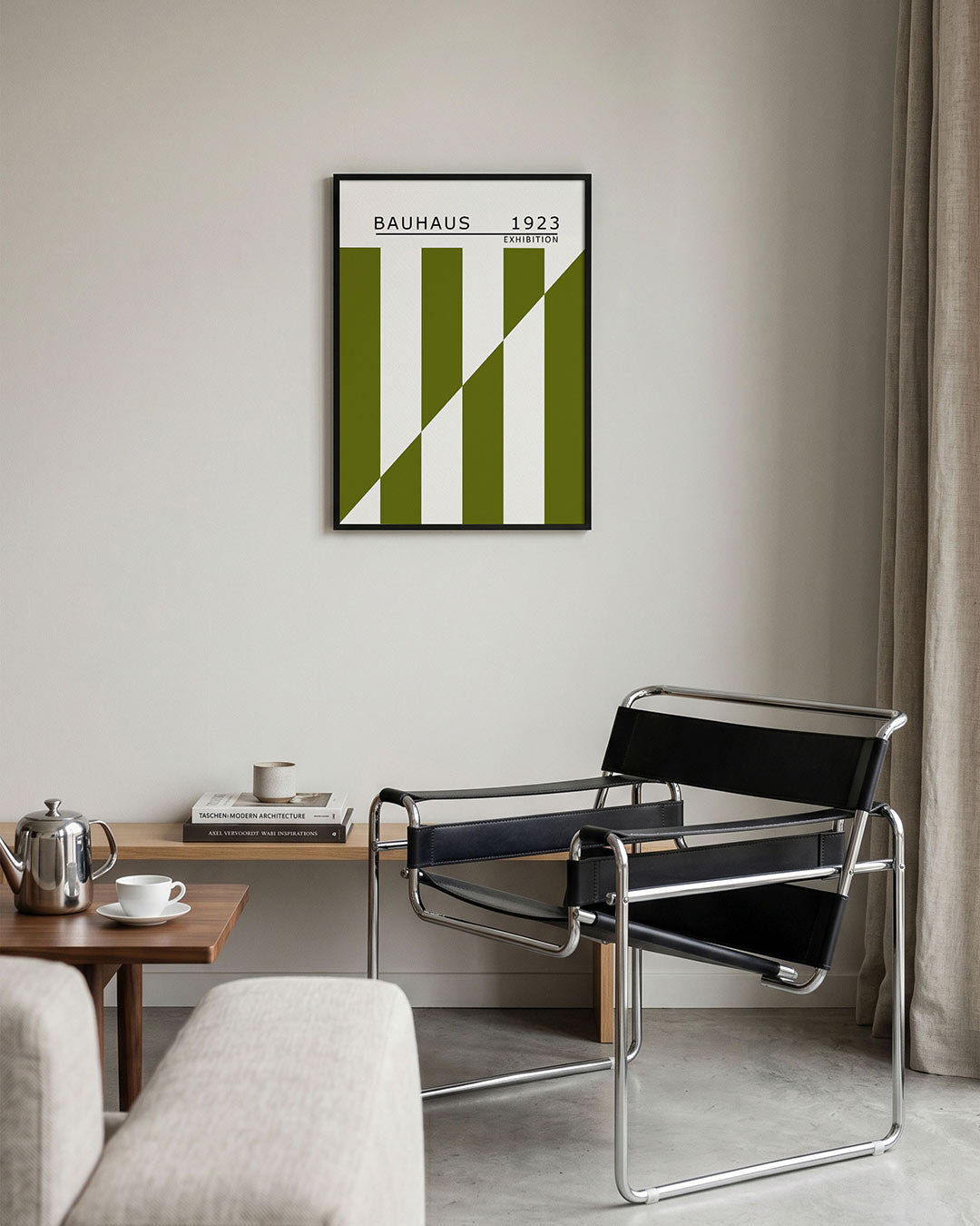 Lijnen en vlakken – geometrische Bauhaus poster in staand formaat