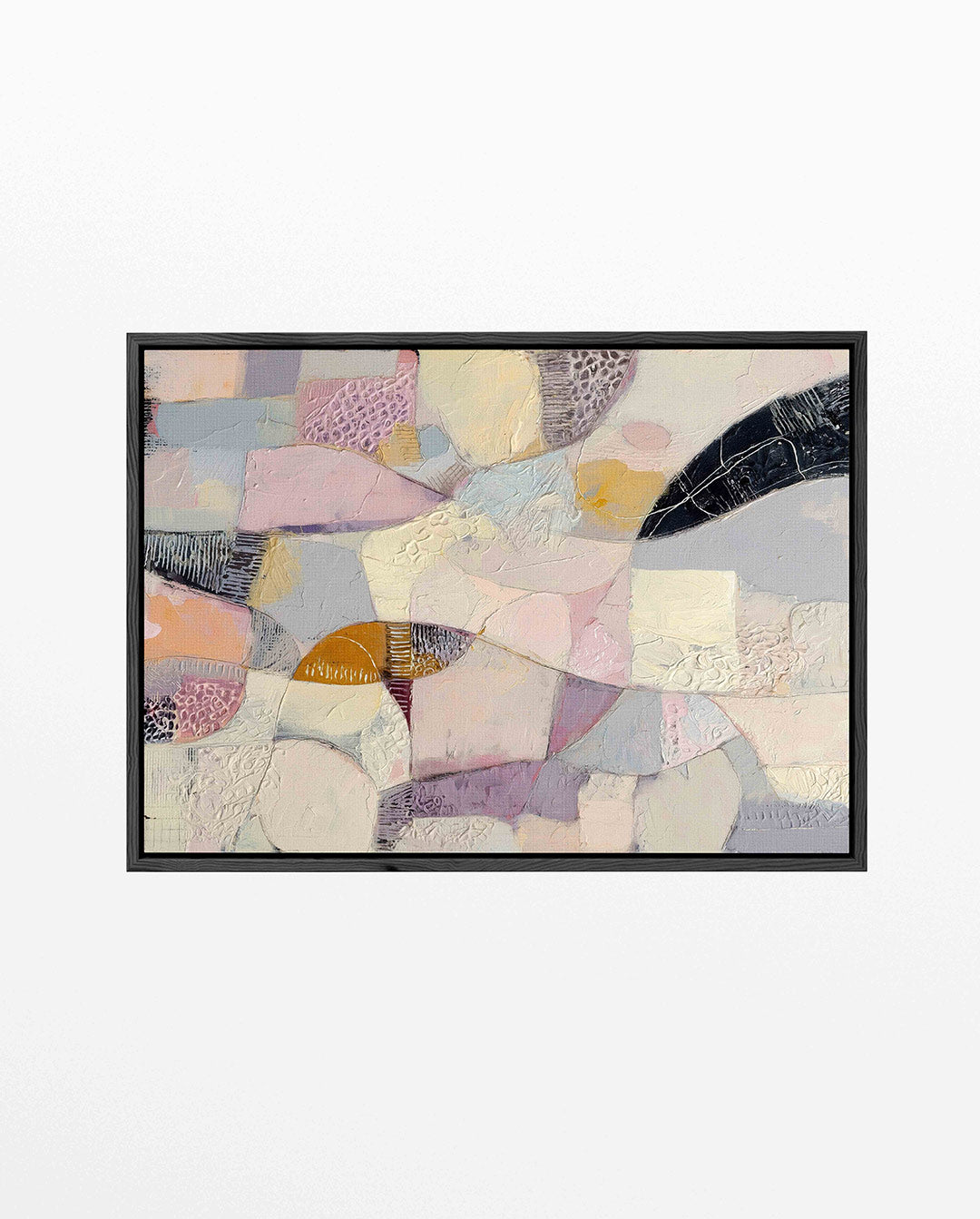 Organische vormen compositie – Textuur – liggend wanddecoratie kunstwerk