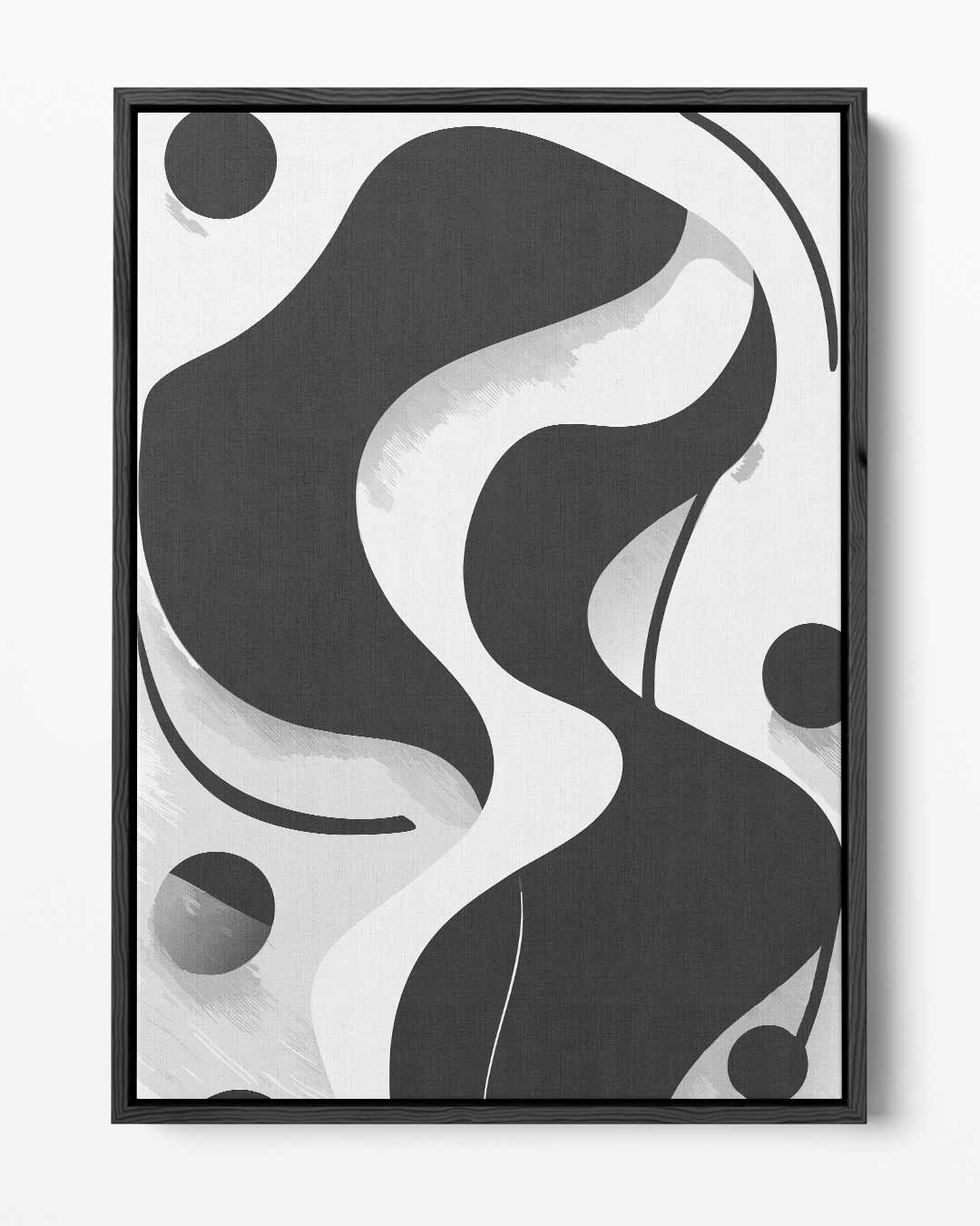 Modern Abstracte Vormen – portret kunstwerk als wanddecoratie