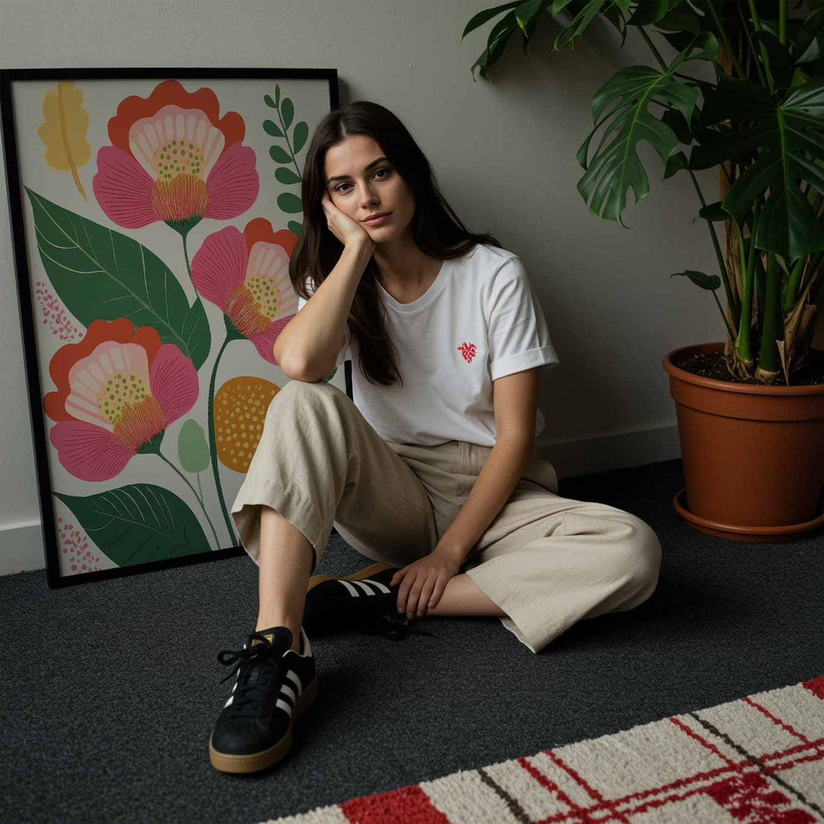 Bloemenpracht – staande muurposter met bloemen