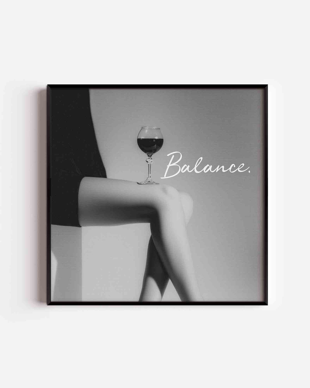 Glas op been – Pop Art vierkante poster als wanddecoratie