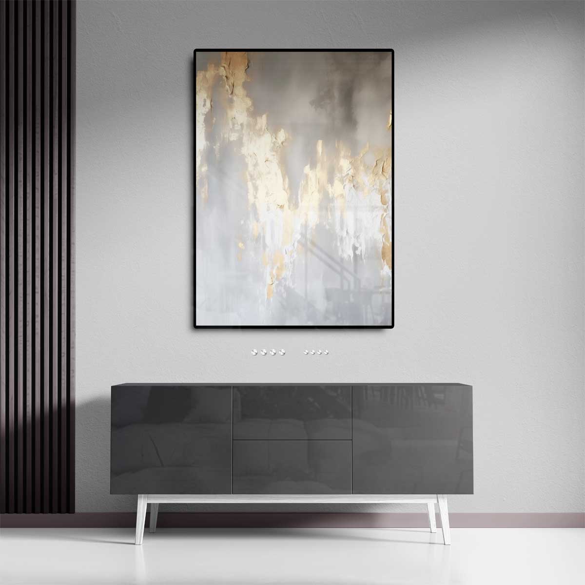 Gouden Mist Schilderij – staand kunstwerk voor modern interieur
