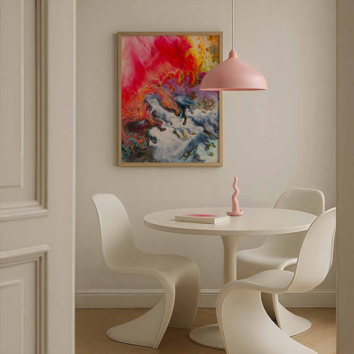 Kleurenexplosie Canvas Art – Streetart wandkunst als portret poster