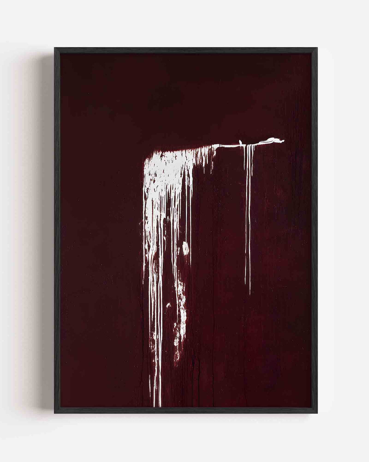 Witte strepen op donkere achtergrond – abstracte textuur portret poster als wanddecoratie