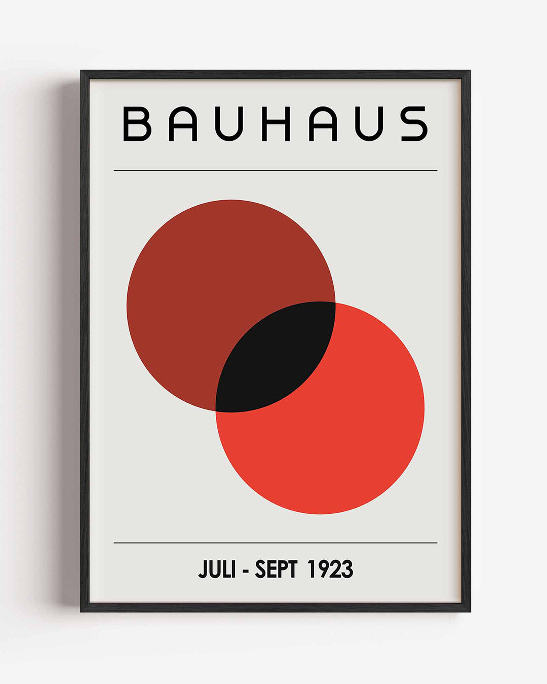 Cirkelvormen en lijnen – staande Bauhaus poster als wanddecoratie