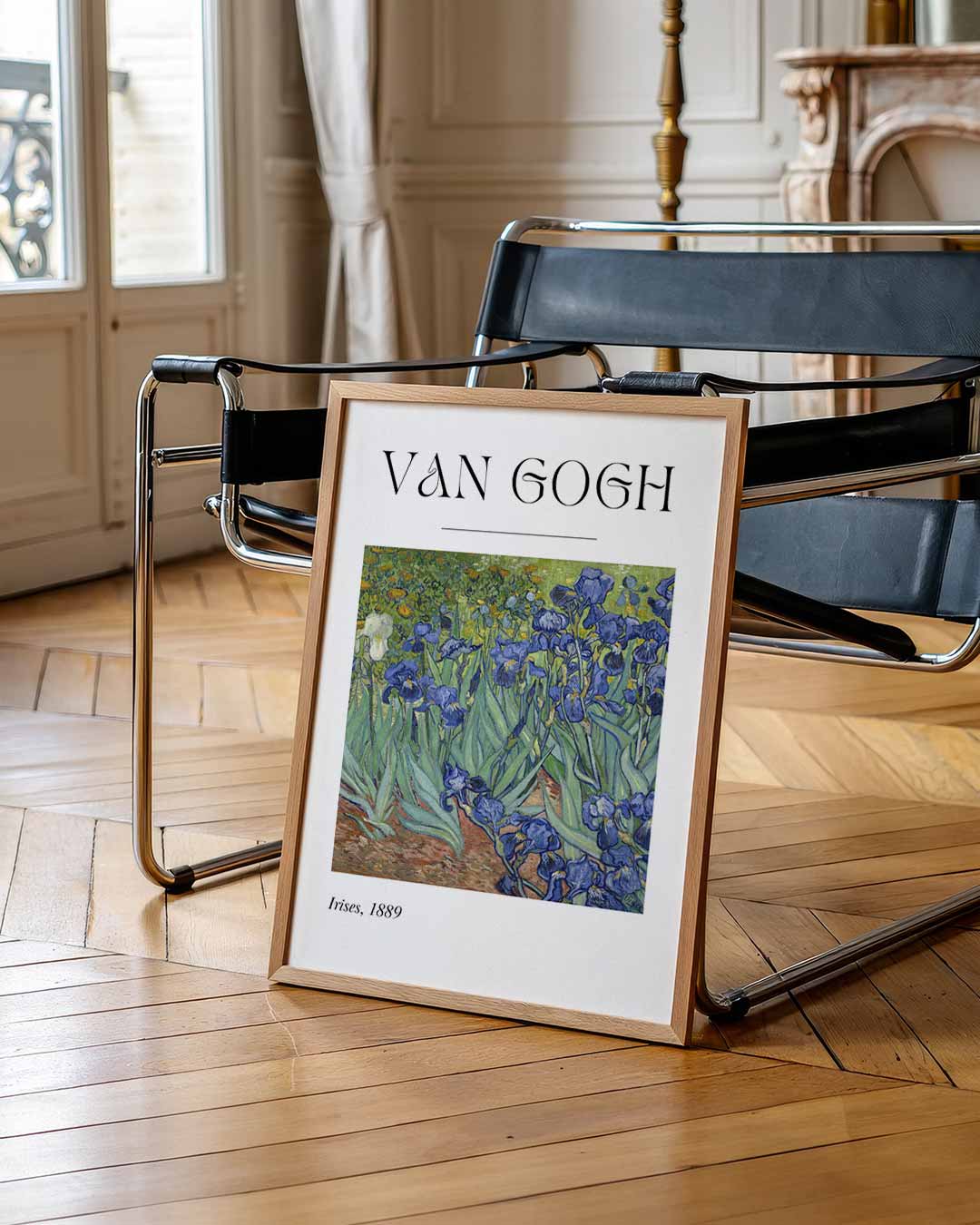 Van Gogh Irissen – staande abstracte wanddecoratie van WallArtistic
