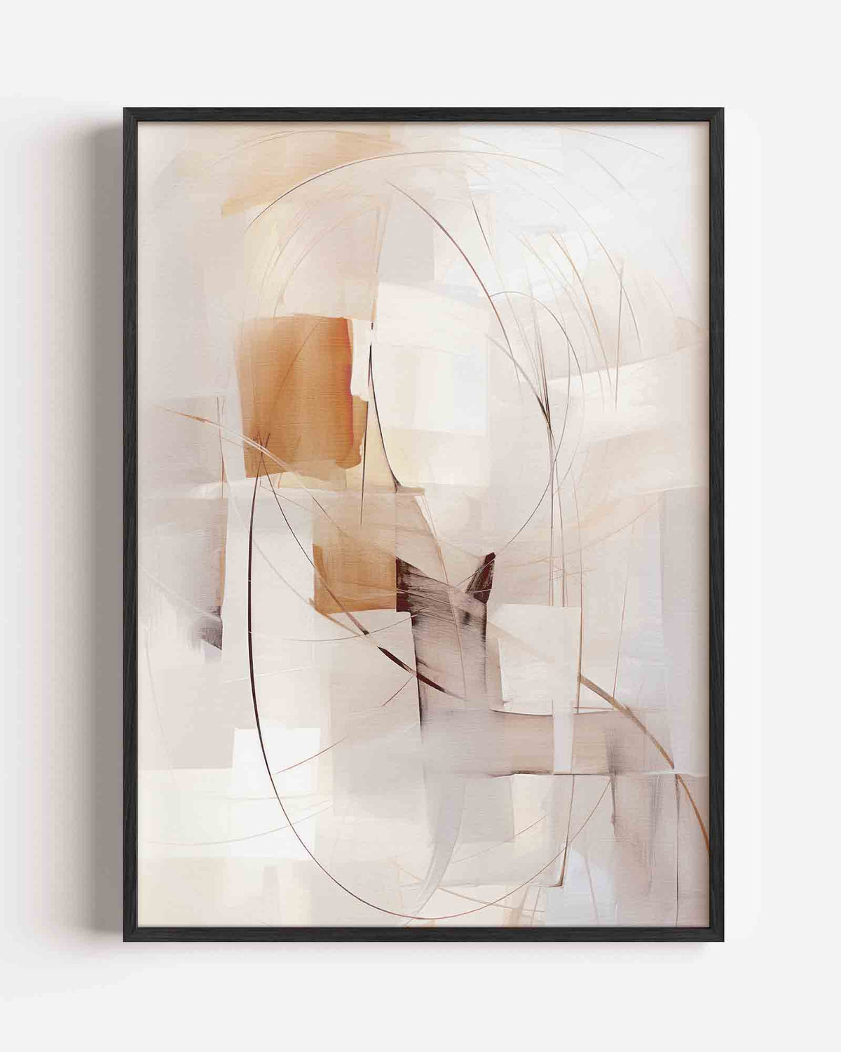Abstracte vormen – zacht abstracte portret poster als wanddecoratie