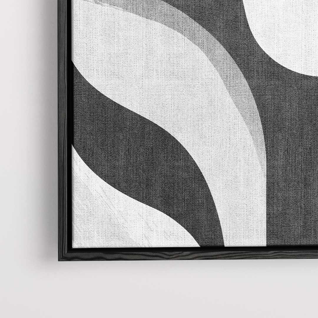 Moderne Zwart-Wit Compositie – dibond kunstwerk als wanddecoratie