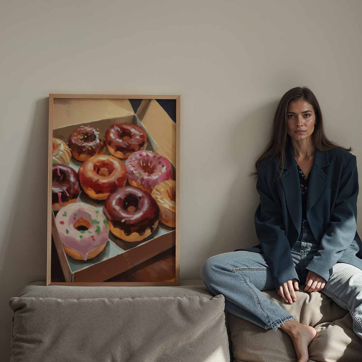 Kleurrijke Donut Traktatie – staande keuken wanddecoratie van WallArtistic