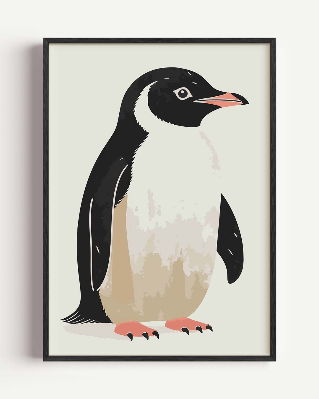Schattige Pinguïn Illustratie – kids portret poster als wanddecoratie