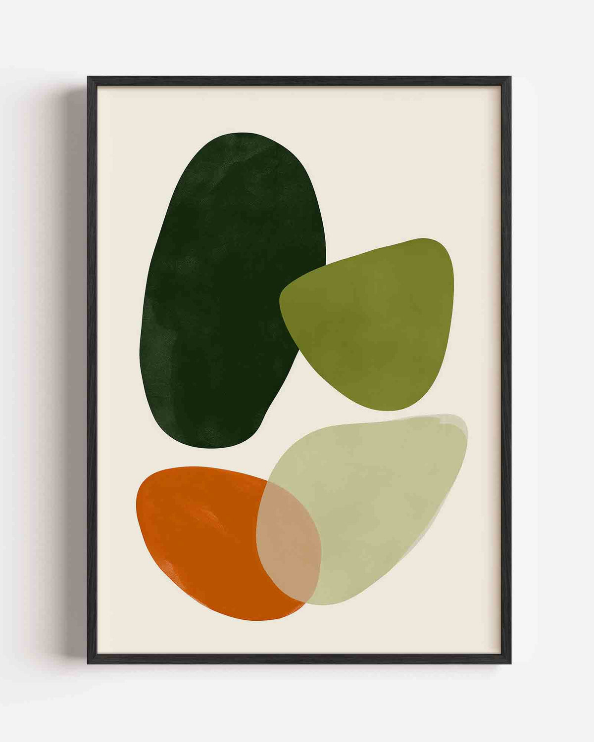 Abstracte vormen – hedendaagse illustratie portret poster als wanddecoratie