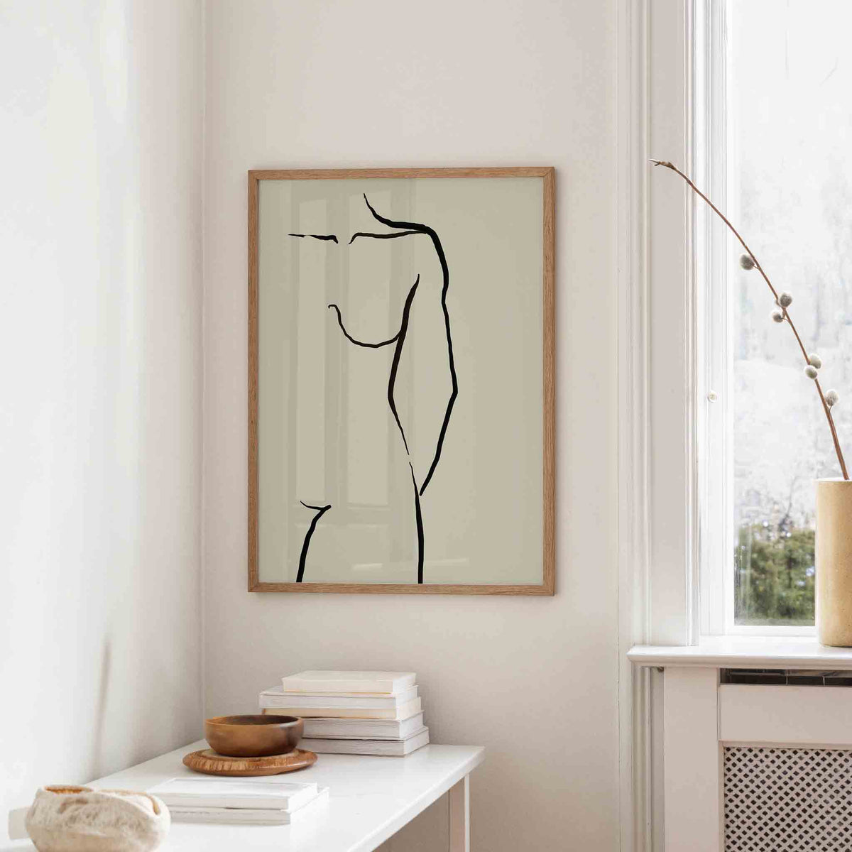 Minimalistische figuur – staande hedendaagse wanddecoratie van WallArtistic