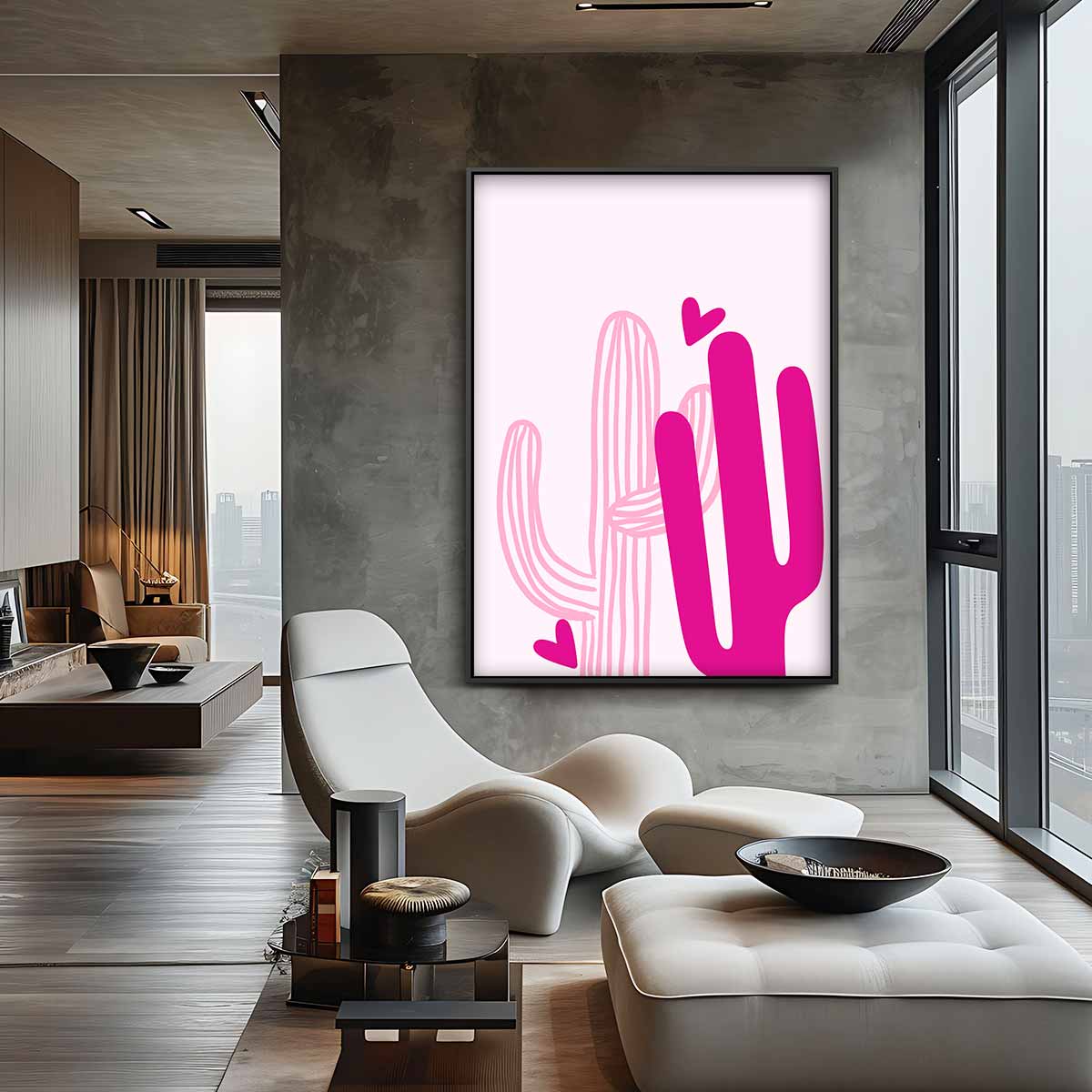Cactus Liefde – staand kunstwerk voor modern interieur