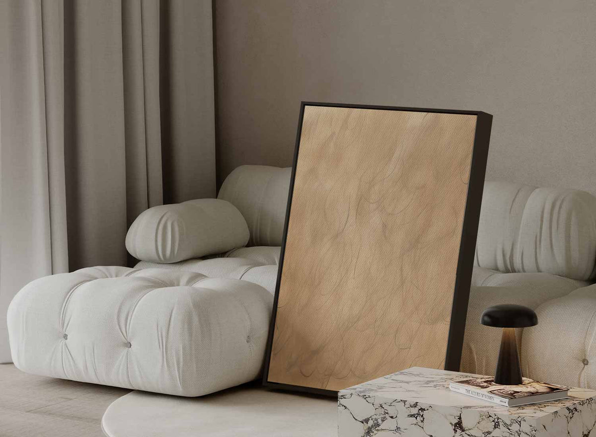 Zachte Woelende Lijnen – staande wandkunst voor woonkamer of interieur