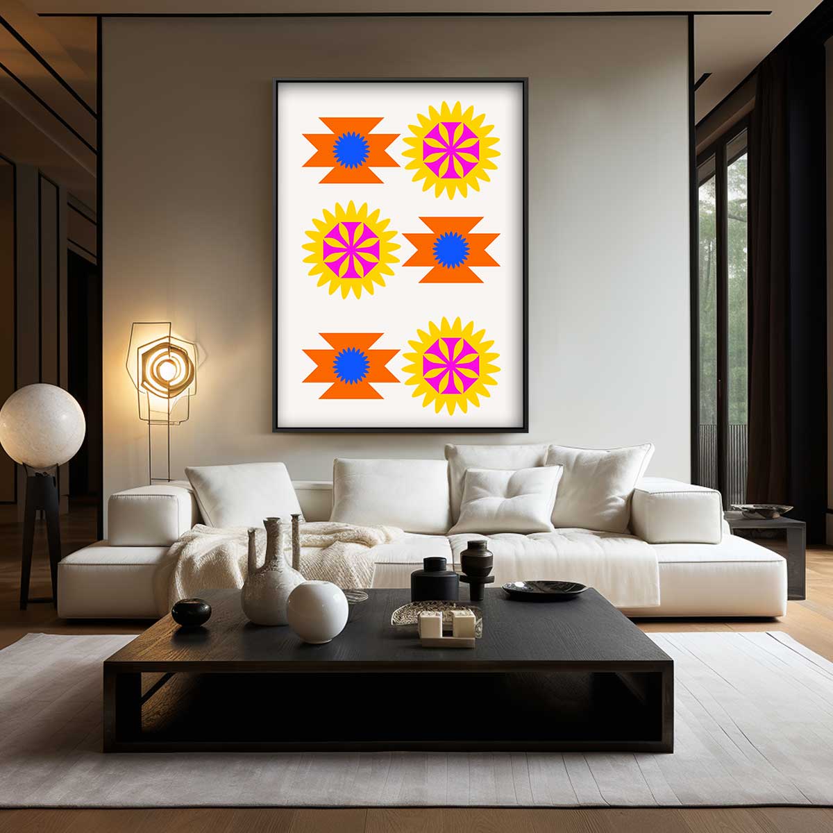 Vrolijke Zomerbloemen Print – modern portret kunstwerk van WallArtistic
