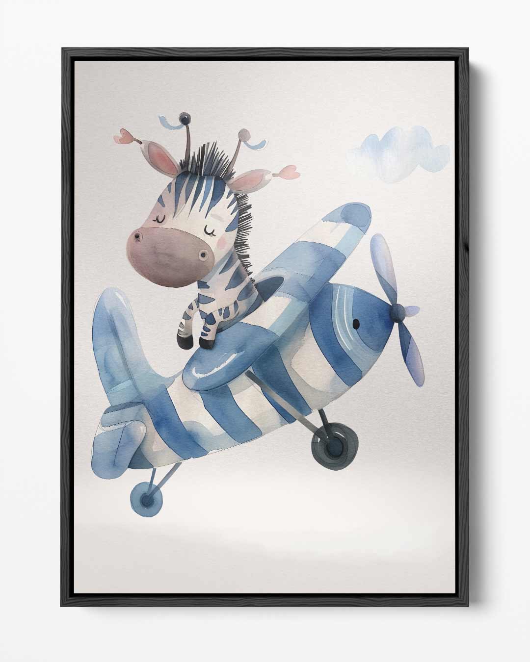 Zebrastrepen in de Wolken – portret kunstwerk als wanddecoratie
