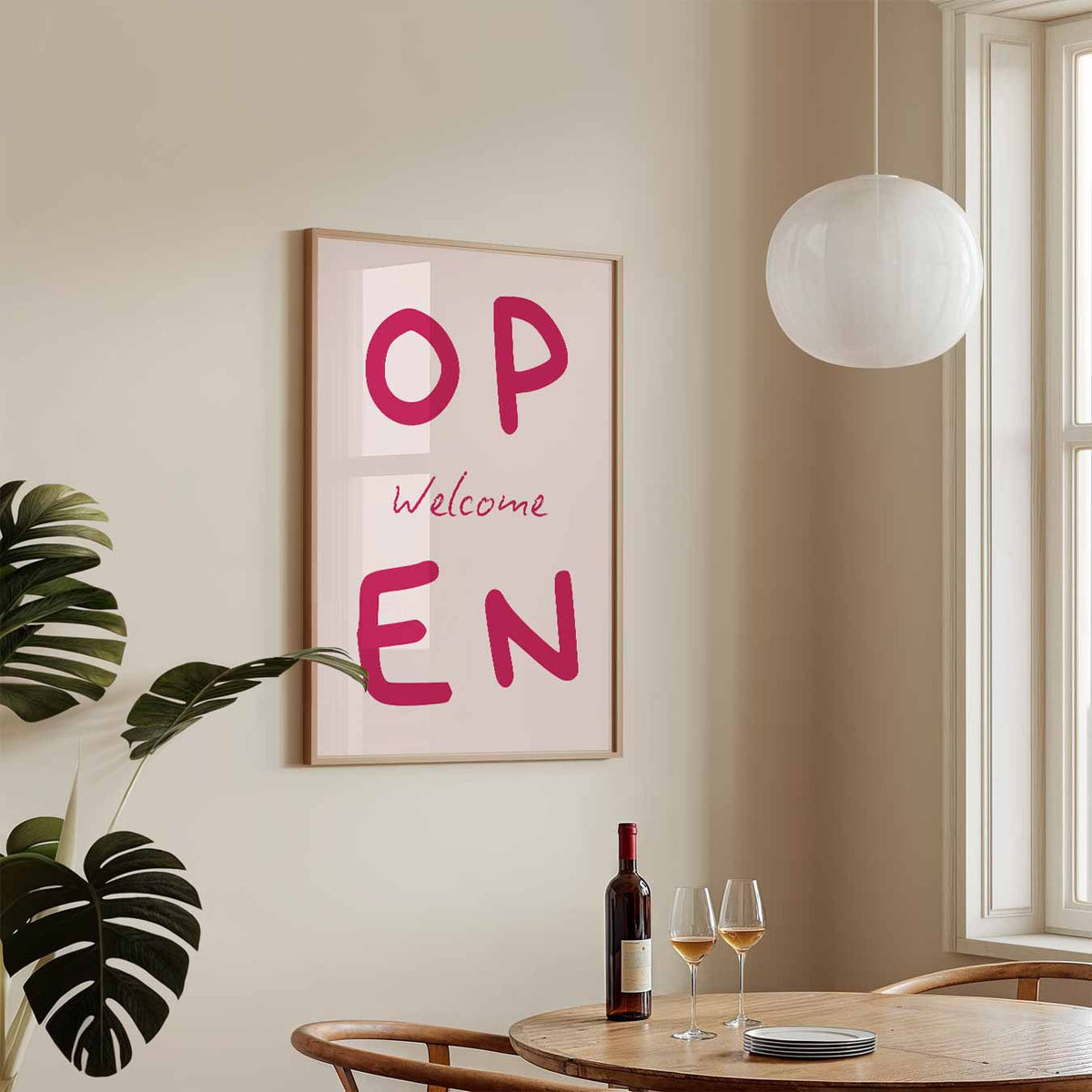 Vrolijke Welkomstposter – tekstposter in staand formaat