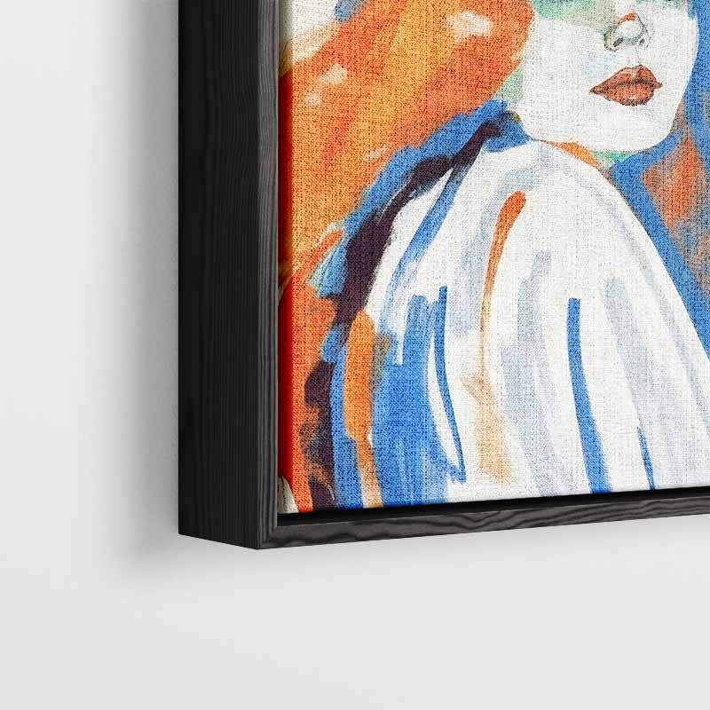 Dromerige Tinten: Vrouw in Kleur – plexiglas kunstwerk als wanddecoratie