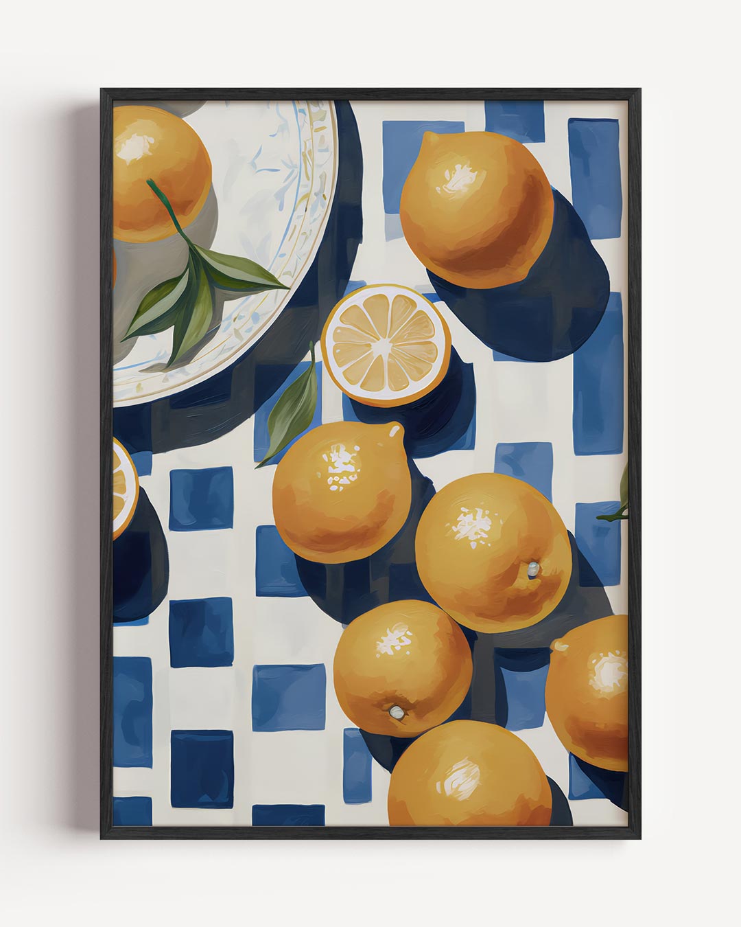 Zonnige Citroenen – keuken portret poster als wanddecoratie