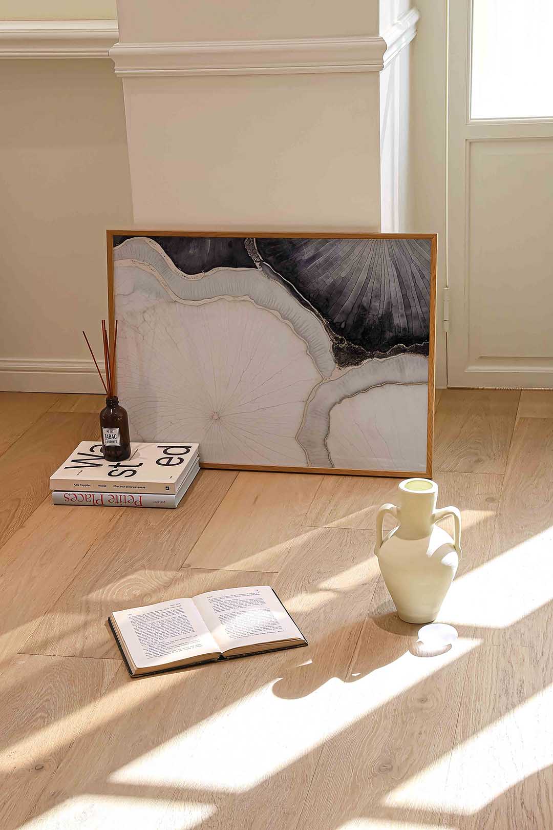 Abstracte lagen – liggende abstracte wanddecoratie van WallArtistic
