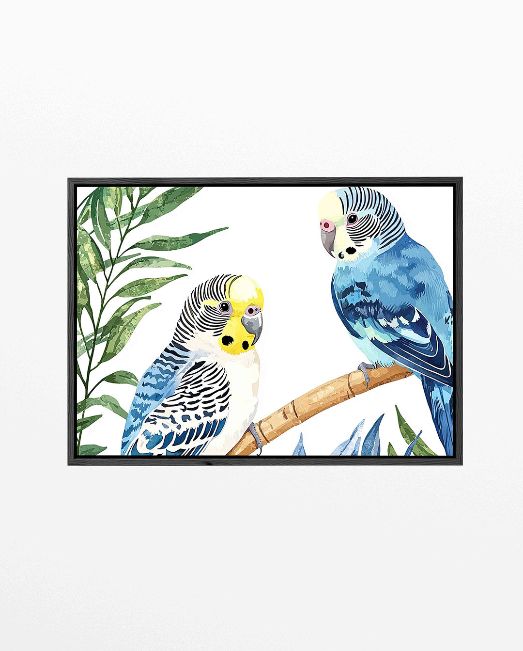 Vrolijke parkieten – Dieren kunstwerk – liggend dieren kunstwerk