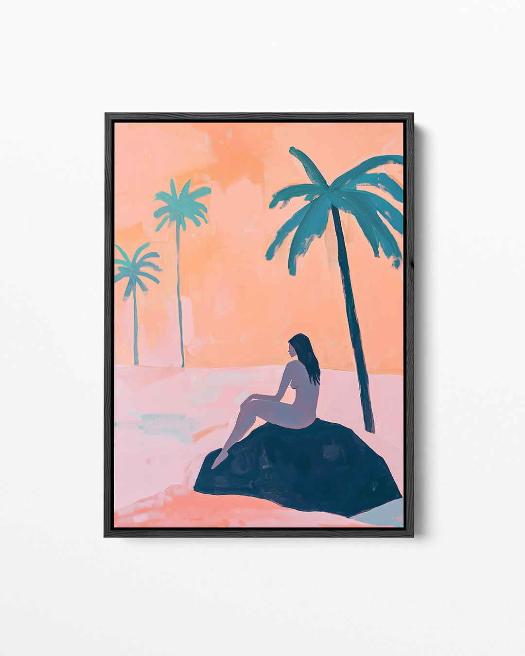 Zomerse palmbomen – staand wanddecoratie kunstwerk