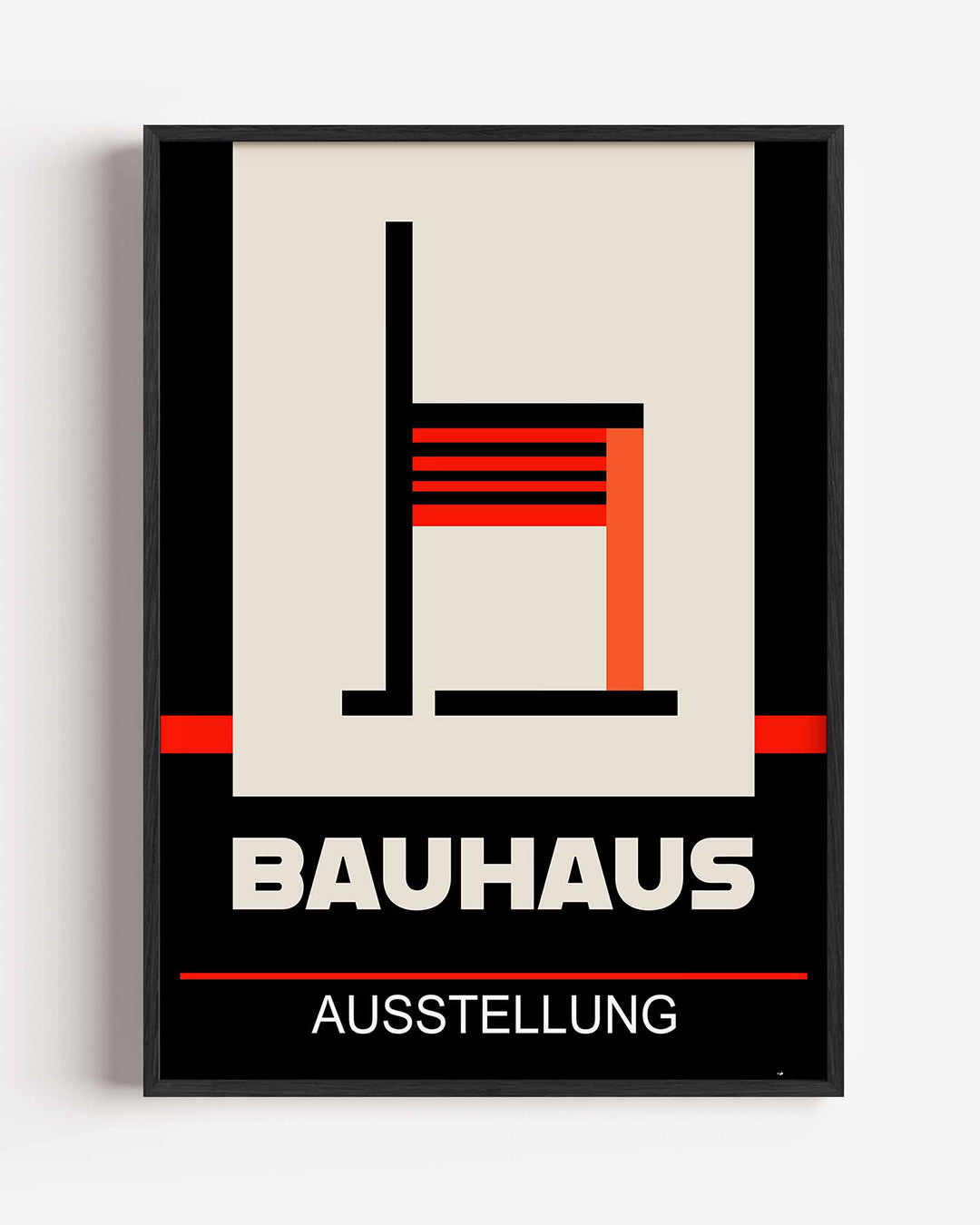 Lijnen en vlakkenspel – staande Bauhaus poster als wanddecoratie