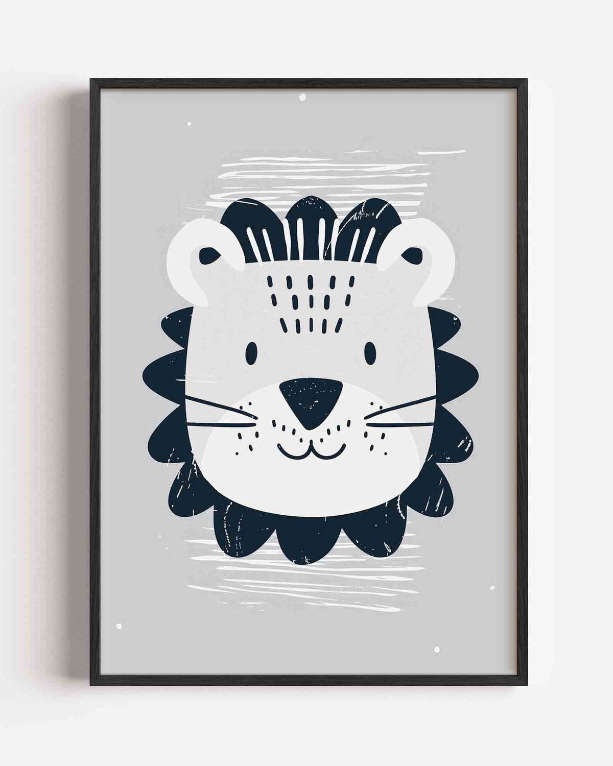 Leeuw gezicht – kids portret poster als wanddecoratie