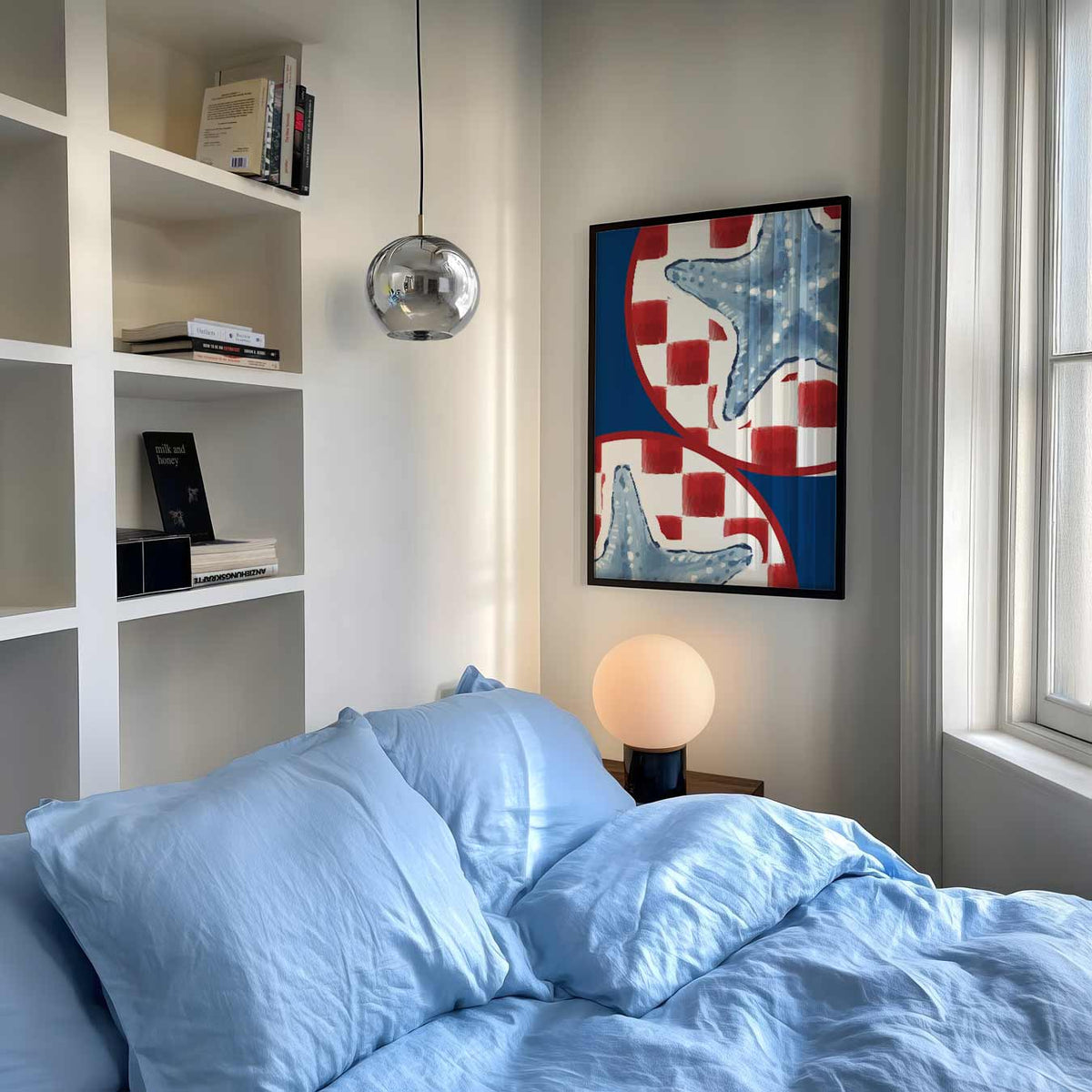 Zee Sterren Vibe – dierenposter als moderne staande wanddecoratie