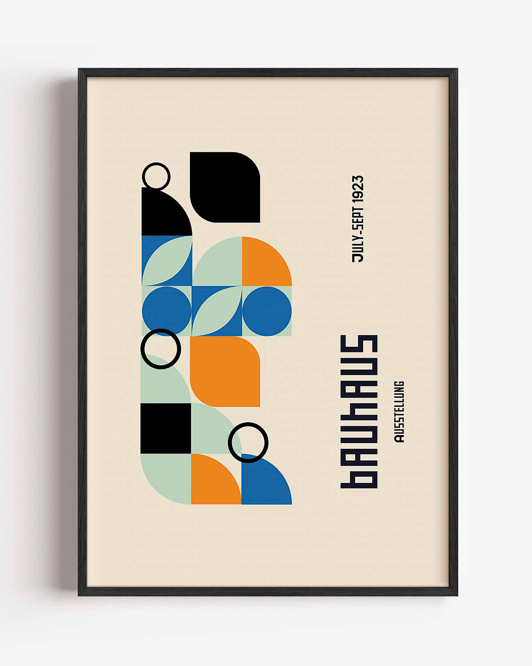 Vormen en vlakken – staande Bauhaus poster als wanddecoratie