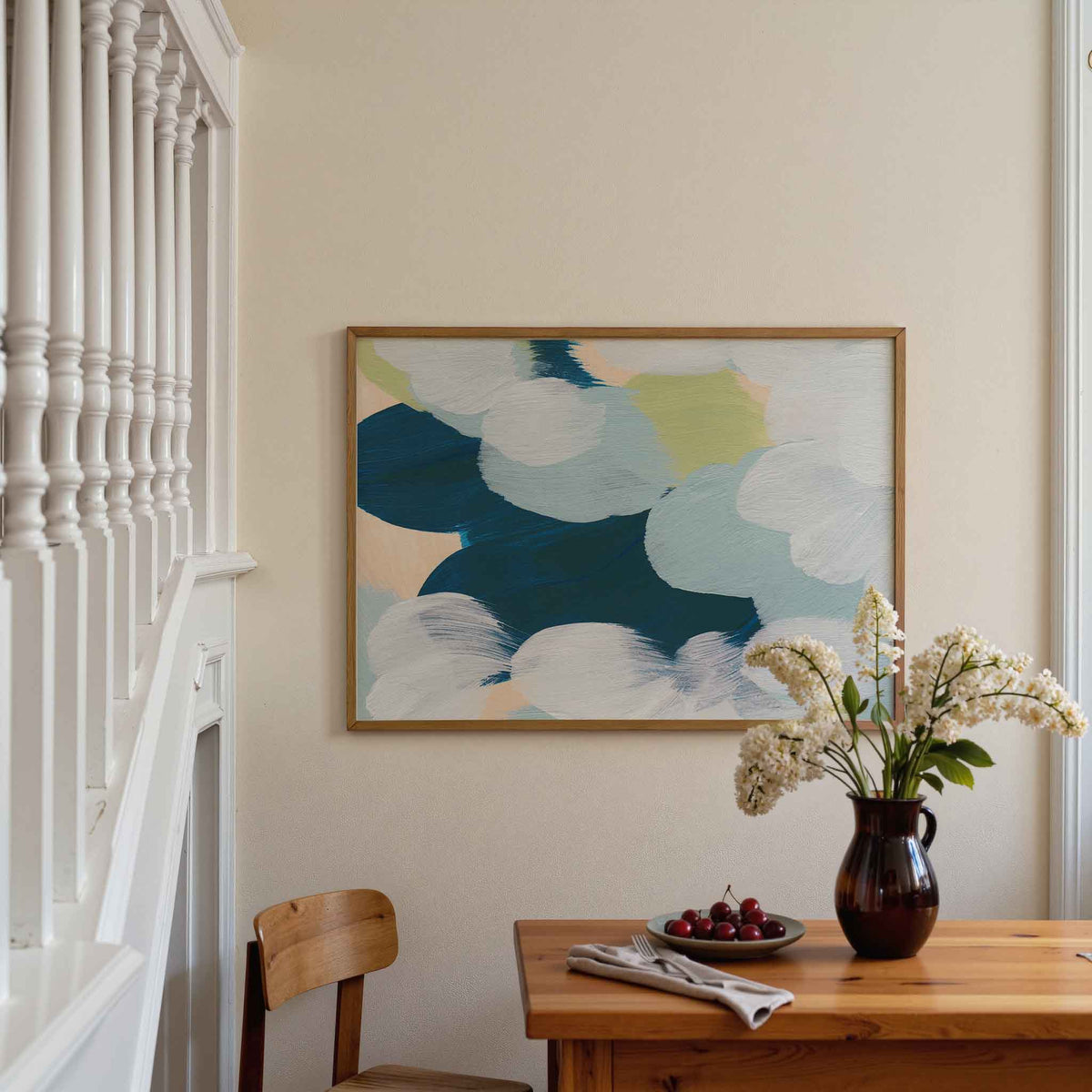 Abstracte vormen – artistieke poster in liggend formaat