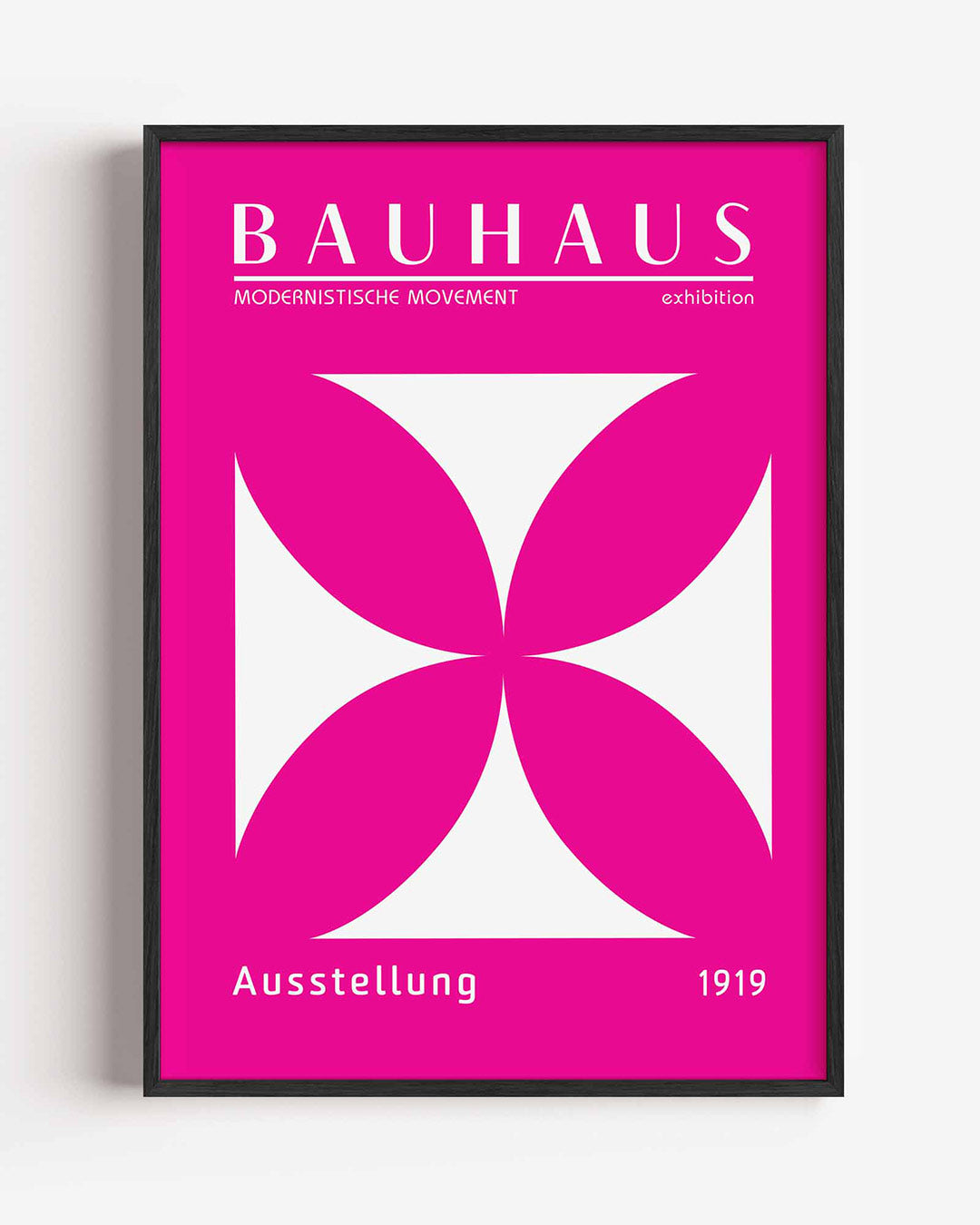Vorm en kleur – staande Bauhaus poster als wanddecoratie