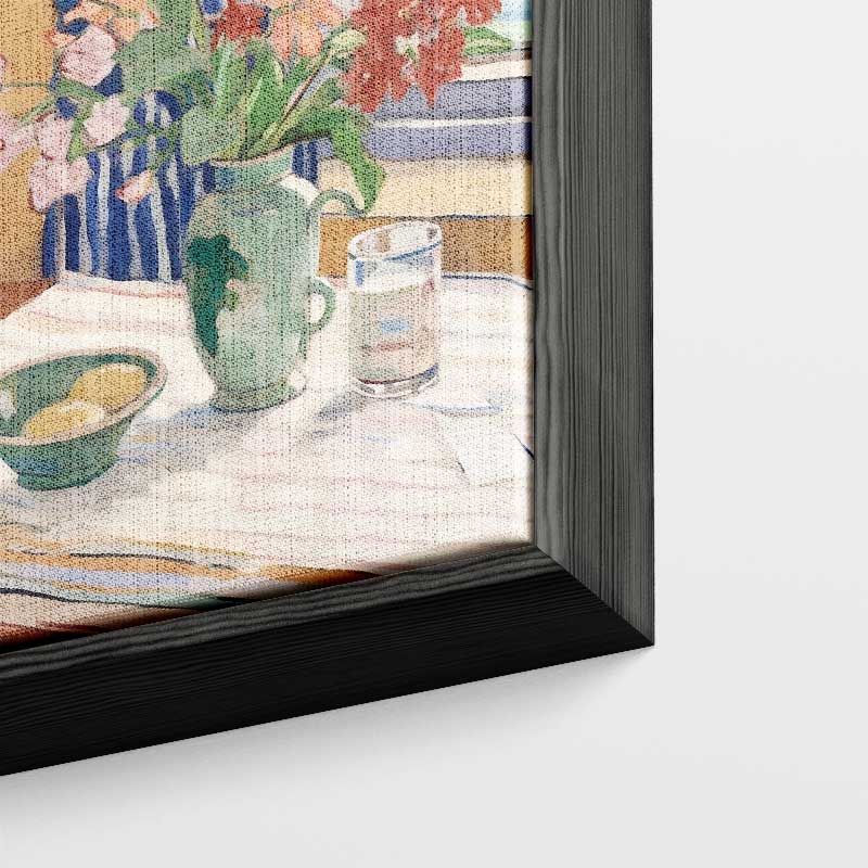 Tijdloze Bloemsymfonie – portret wandkunst van WallArtistic