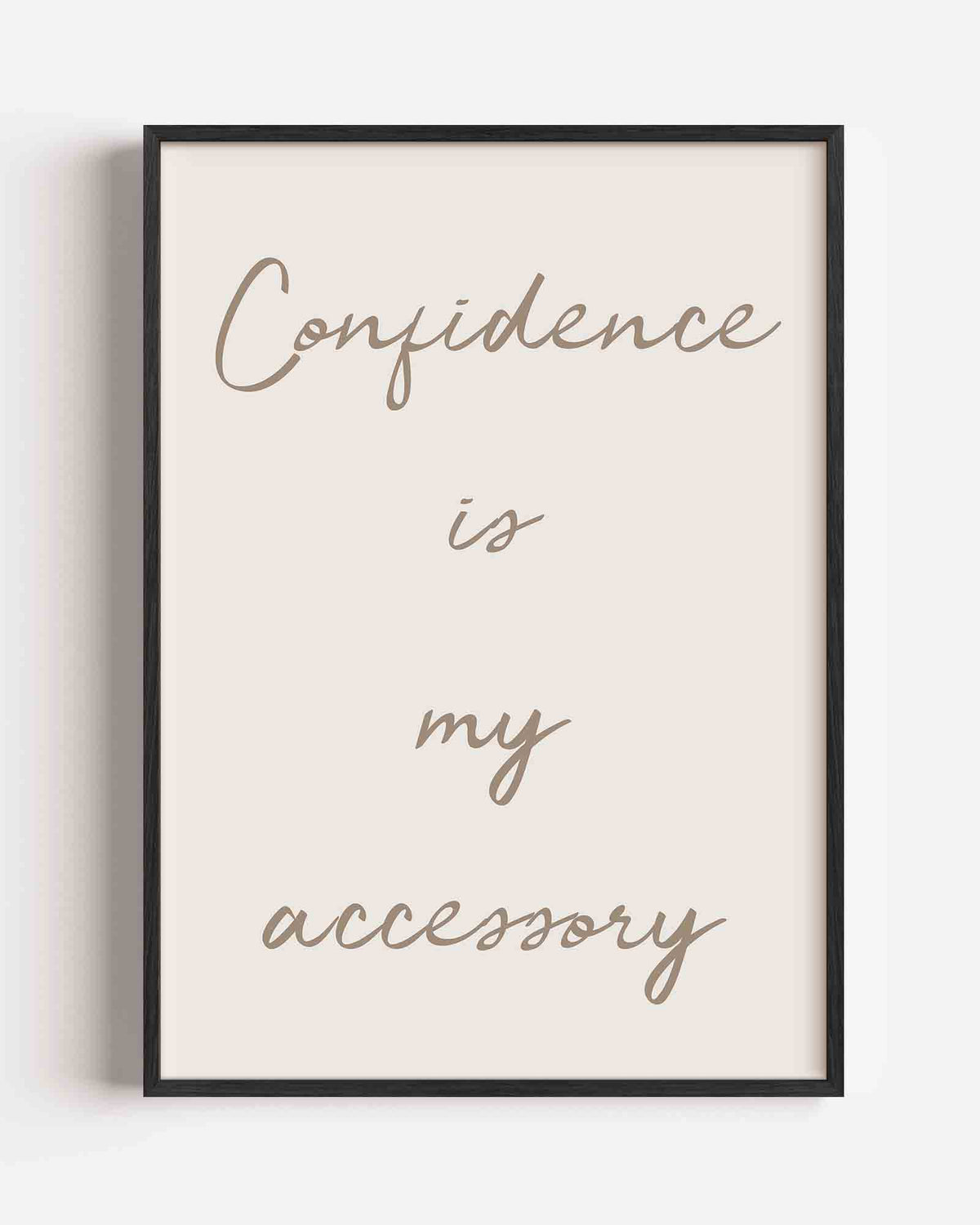 Confidence is my accessory – Pop Art portret poster als wanddecoratie