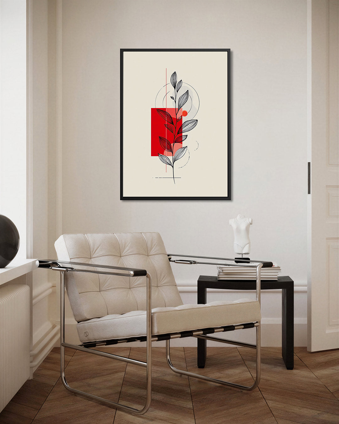 Geometrische plant – kunstwerk als stijlvolle wanddecoratie
