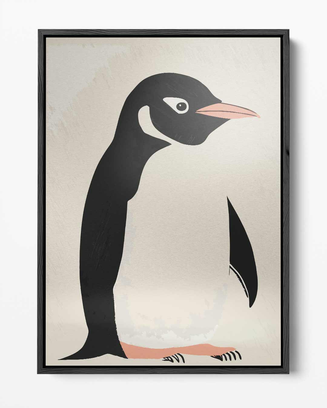 Eigentijdse Pinguïn Illustratie – portret kunstwerk als wanddecoratie