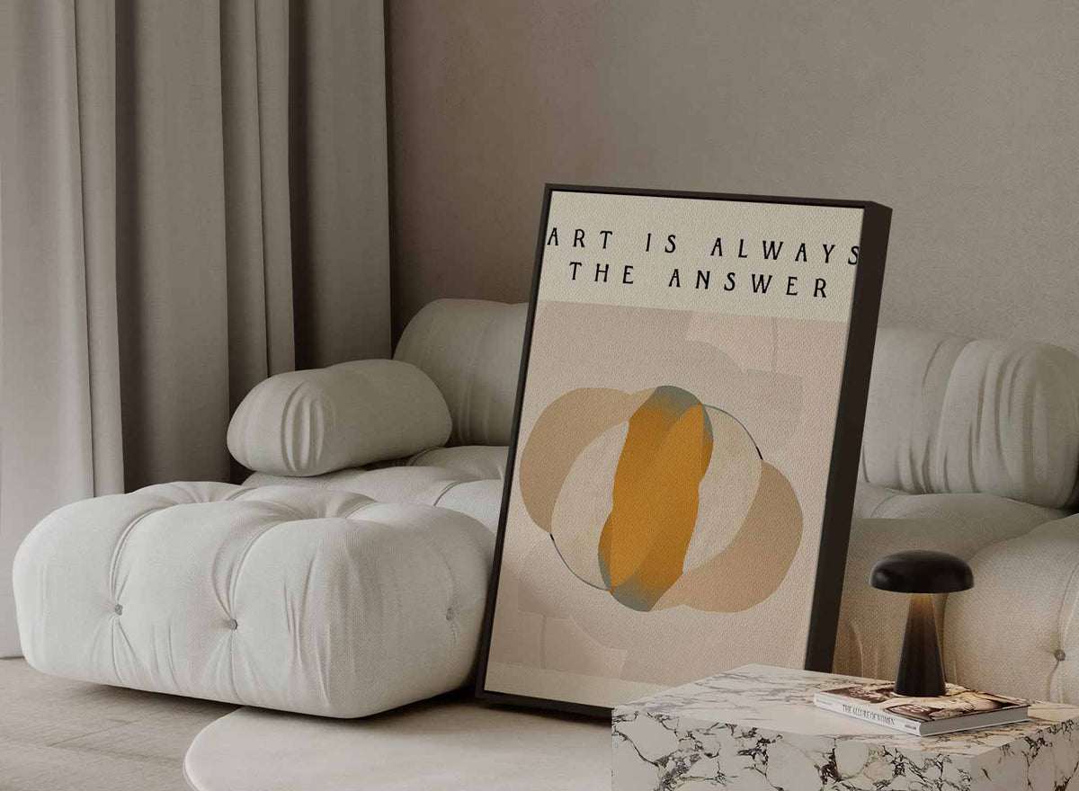 Kunst is Altijd het Antwoord – staande wandkunst voor woonkamer of interieur