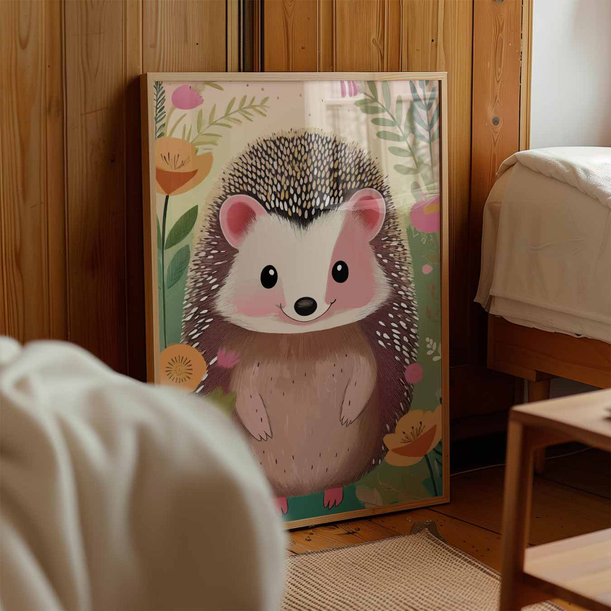 Schattige Egel Tuinposter – kinderposter in staand formaat