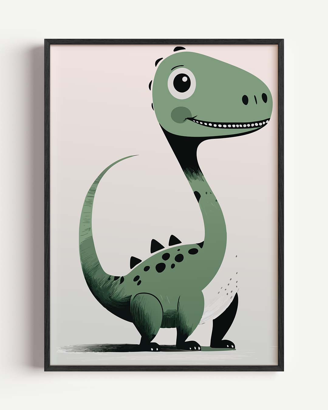 Schattige Dino Vrienden – kids portret poster als wanddecoratie