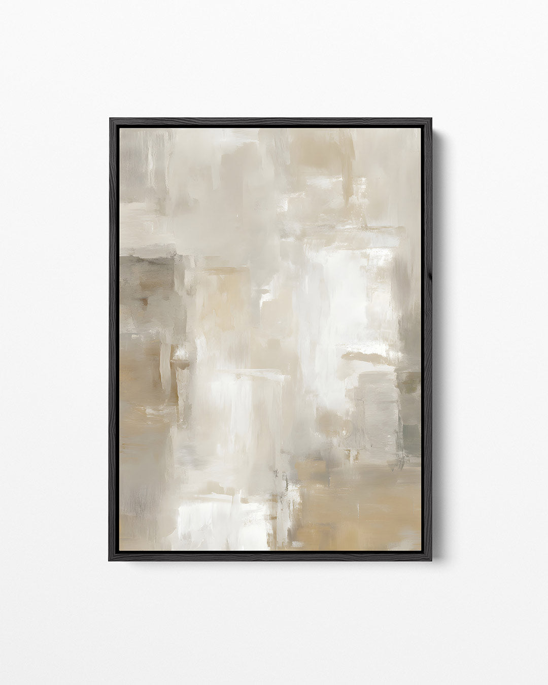 Zachte neutrale vormen – staand wanddecoratie kunstwerk