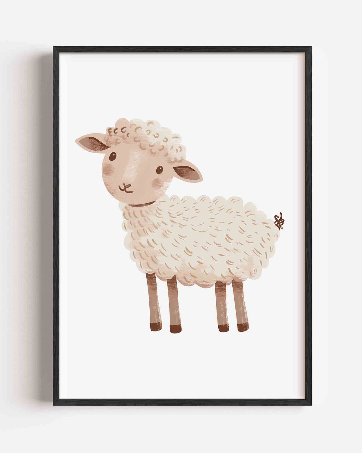 Schattig schaap – kids portret poster als wanddecoratie