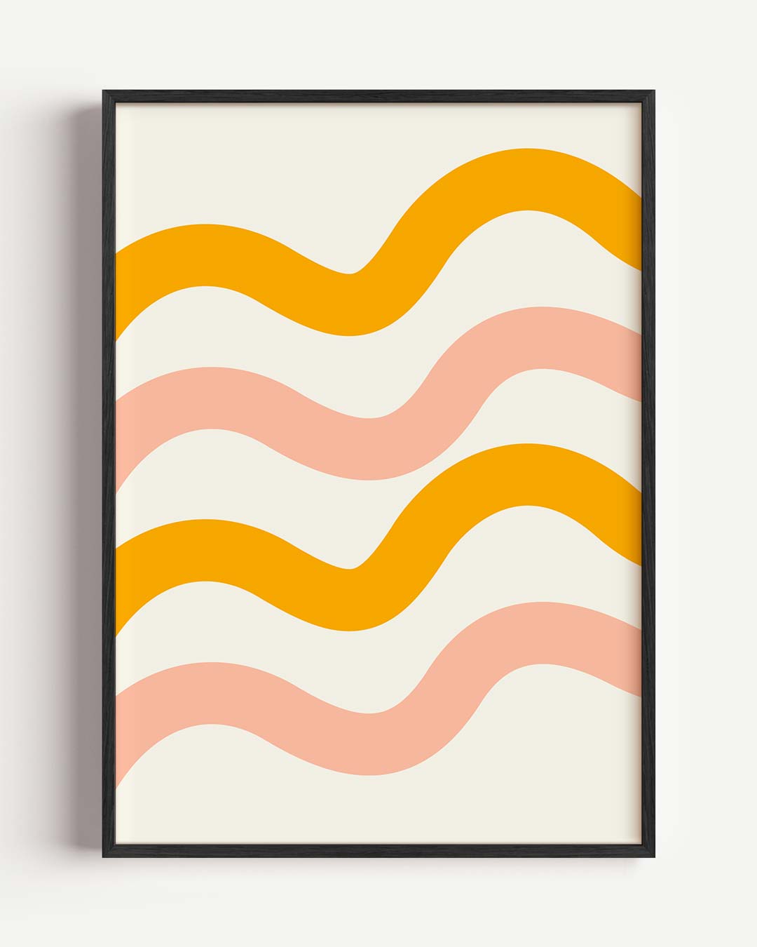Zonnige Golven Wanddecoratie – kleurrijke abstracte portret poster als wanddecoratie