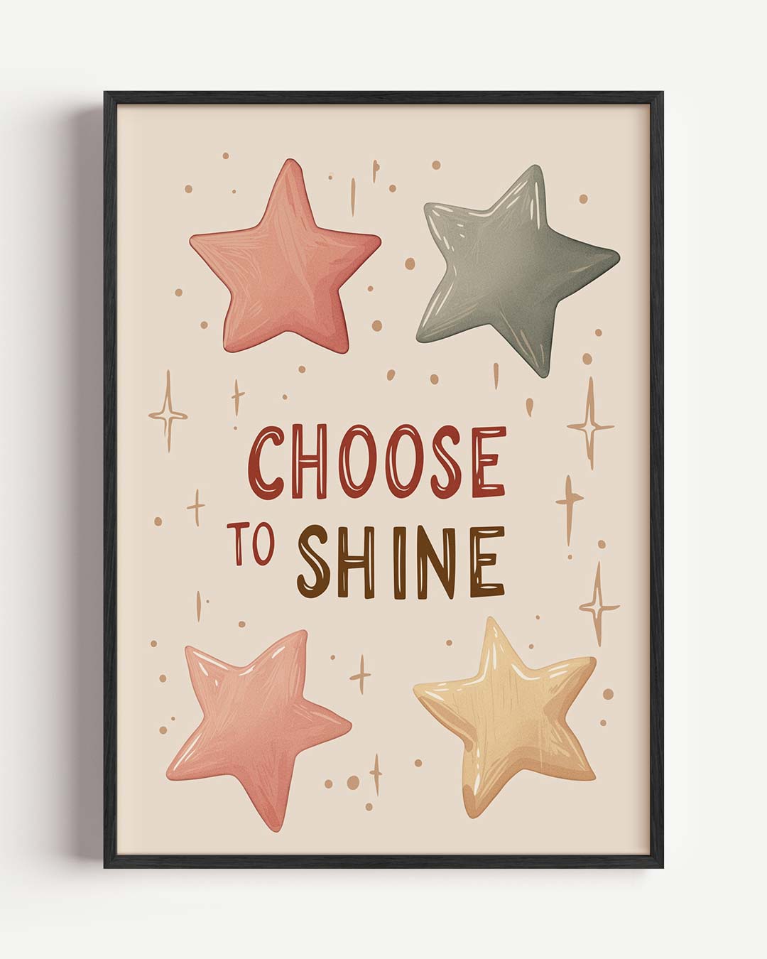 Inspirerende Sterren – kids portret poster als wanddecoratie