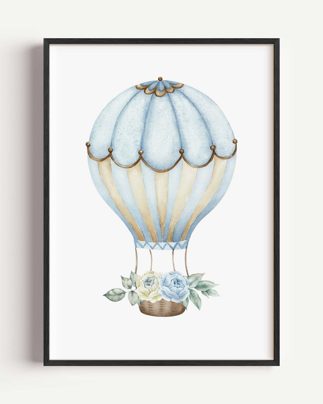 Dromerige Luchtballon – kids portret poster als wanddecoratie